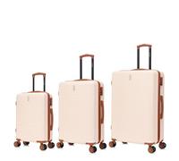 CELIMS - Hartschalen-Kofferset 3-teilig | Handgepäck + Mittlerer + Großer | 55cm + 65cm + 75cm | Kofferset 3-teilig | Creme