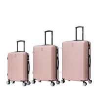 CELIMS - Hartschalen-Kofferset 3-teilig | Handgepäck + Mittlerer + Großer | 55cm + 65cm + 75cm | Kofferset 3-teilig | Roségold