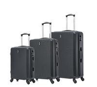 CELIMS - Hartschalen-Kofferset 3-teilig | Handgepäck + Mittlerer + Großer | 55cm + 65cm + 75cm | Kofferset 3-teilig | Schwarz