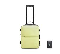 CELIMS - Kabinenkoffer 40 x 30 x 20 cm Ryanair, Transavia, Volotea, Easyjet und + | mit Trolley, unter Vakuum AirPlus by Vorhängeschloss TSA | Kabinengepäck | Flugzeugtasche Laptop, gelb, Trolley