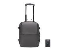 CELIMS - Kabinenkoffer 40 x 30 x 20 cm Ryanair, Transavia, Volotea, Easyjet und + | mit Trolley, unter Vakuum AirPlus by Vorhängeschloss TSA | Kabinengepäck | Flugzeugtasche Laptop, Schwarz , Trolley