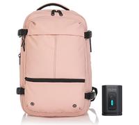 CELIMS - Vakuum-Reiserucksack | Format Kabinenkoffer 55 x 35 x 25 & 55 x 40 x 20 cm | wasserdicht | Reisetasche Laptop 17 Zoll | TSA-Schloss | Rollen und Trolley/Gepäckwaage / Pumpe, Rosa, 49cm, Mit