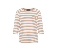 ELBSAND - Women's Celin T-Shirt - T-Shirt, Gr. M, beige/weiß (Camel/BrightWhite)