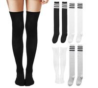 Celiodd 5 Pair KniestrüMpfe Damen Overknees StrüMpfe Damen Overknee StrüMpfe