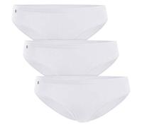 Celodoro Damen Basic Bikini Slip (3er Pack) Klassische Damen Unterhose - Weiß L