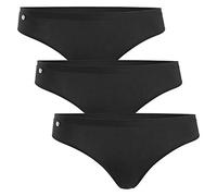 Celodoro Damen Basic String Tanga (3er Pack) Mini-Slip - Schwarz L