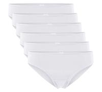Celodoro Damen Bikini Slip (6er Pack), Klassische Unterhose aus Quick Dry-Fasern - Weiß M
