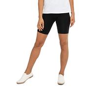 Celodoro Damen Kurzleggings (1 Stück) Stretch-Jersey Radlerhose aus Baumwolle - Schwarz XL