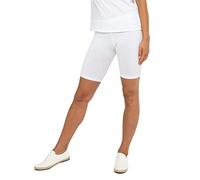 Celodoro Damen Kurzleggings (1 Stück) Stretch-Jersey Radlerhose aus Baumwolle - Weiß XL