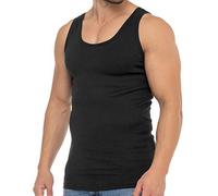 Celodoro Herren Business Tank Top (1 Stück) Achselhemd aus Baumwolle - Schwarz XXL