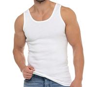 Celodoro Herren Business Tank Top (1 Stück) Achselhemd aus Baumwolle - Weiß XXL