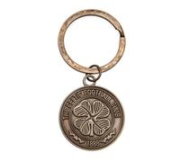 Celtic FC Antiker silberner Schlüsselanhänger mit Wappen-Design, Altsilber, One size