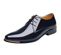 Celucke Anzugschuhe Herren Derbys Schnürhalbschuhe Spitz Lederschuhe Business-Halbschuh Männer Schnürschuhe Party Hochzeit Oxford Schuhe