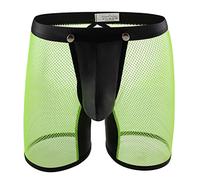 Celucke Boxershorts Herren Transparent Reizwäsche Knopf Mesh Unterhosen Männer Erotische Wäsche Bequeme Slips Bikini Strings Höschen Schlüpfer Unterwäsche