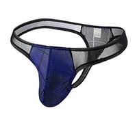 Celucke Boxershorts Herren Unterwäsche Slips Atmungsaktive Classic Slip mit Mittlerer Taille Stringbody Bikini Tanga T-Back String Swimming Shorts(M,Blau)