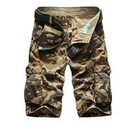 Celucke Cargoshorts mit Miitary-Muster, Kurze Hosen Herren Bermuda Shorts Bundhose Camo Army Feldhose Sommer Männer Freizeithose