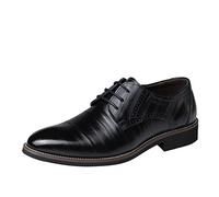 Celucke Derby Schuhe Herren Anzugschuhe,Business Oxfords Feine Lederschuhe Herrenschuhe Full Brogue Schnürhalbschuhe