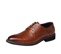 Celucke Derby Schuhe Herren Anzugschuhe,Business Oxfords Feine Lederschuhe Herrenschuhe Full Brogue Schnürhalbschuhe