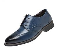 Celucke Derbyschuhe Herren Schnürhalbschuhe Derbys mit Mesh-Design, Anzugschuhe Oxford Männer Hochzeit Party Smoking Schuhe Lederschuhe Business-Halbschuh Schnürschuhe