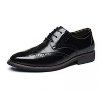 Celucke Derbyschuhe Herren Schnürhalbschuhe Derbys mit Mesh-Design, Anzugschuhe Oxford Männer Hochzeit Party Smoking Schuhe Lederschuhe Business-Halbschuh Schnürschuhe