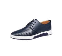 Celucke Herren Anzugschuhe Oxford, Lederschuhe Derby Schuhe Business Casual Budapester Schnürschuhe Schwarz Navy Braun EU40-48
