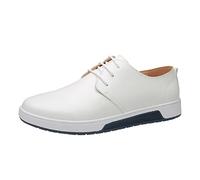 Celucke Herren Anzugschuhe Oxford, Lederschuhe Derby Schuhe Business Casual Budapester Schnürschuhe Khaki, Kaffee, Braun EU40-48