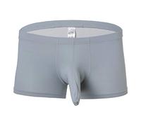 Celucke Herren Boxershorts EIS Seide Einfarbig Transparent, Männer Unterwäsche Slip Atmen Shorts Unterhose Bequem Briefs