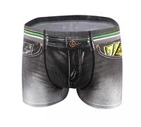 Celucke Herren Briefs Heißer Nylon-Stretch-Denim 3D-Druck Männer Gezeiten männlichen Boxershorts