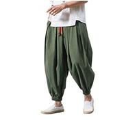 Celucke Herren Haremshose Mode,Männer Aladinhose Pluderhose Yoga Goa Hosen Sarouel Baggy Freizeithose M