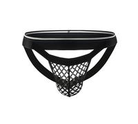 Celucke Herren Slips Mesh Breifs Sexy Jockstrap Männer Unterhosen Niedrige Taille Unterwäsche Fischnetz Minislip Leicht Bequeme Weiche Tanga Thong Stretch Underwear Herrenunterwäsche