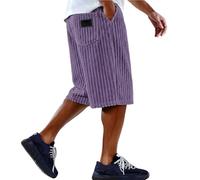 Celucke Kiracuco Japanische Hosen Cord Kurze Hosen Sommer Shorts Baggy Elastischer Bund mit Kordelzug Taschen Jogger Sweatpants Frühling Sommer und Herbst Kurze Cordhose