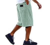 Celucke Kiracuco Japanische Hosen Cord Kurze Hosen Sommer Shorts Baggy Elastischer Bund mit Kordelzug Taschen Jogger Sweatpants Frühling Sommer und Herbst Kurze Cordhose
