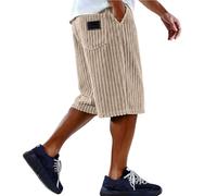 Celucke Kiracuco Japanische Hosen Cord Kurze Hosen Sommer Shorts Baggy Elastischer Bund mit Kordelzug Taschen Jogger Sweatpants Frühling Sommer und Herbst Kurze Cordhose