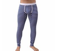 Celucke Thermounterhose Herren Lang Winter Thermo Unterhose Leggings Lange Hose aus Baumwolle Warme Thermohose Streifen Skiunterwäsche Funktionsunterwäsche