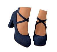 Celucke Trachtenschuhe Damen High Heels Pumps Brautschuhe Geschlossene Elegant Bequem Dirndl Schuhe Spangenpumps Plateau Tanzschuhe Breite Füße Brautschuhe Hochzeitsschuhe Weite H Hohe Schuhe 36-43