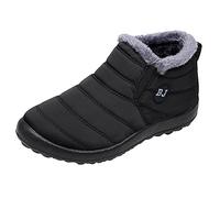 Celucke Warm Schneestiefel Damen Winterstiefel Gefüttert Wasserdicht Ankle Boots mit Fleece Winter Stiefeletten Kurzschaft Winterboots Winterschuhe Baumwollschuhe Stiefel