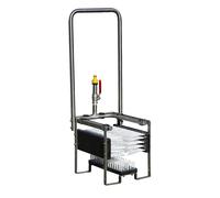 CEMO Stiefelreiniger ECO, aus Edelstahl, LxBxH 330 x 330 x 820 mm