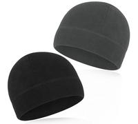 CENCERY 2 Stück Wintermütze Laufmütze Herren und Damen Baumwollmütze Fahrradmütze Leichte Mütze Fahrradhelm Unterziehmütze Dünne Mütze für Herren Damen(Dunkelgrau + Schwarz)