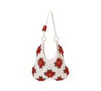Cenifin Stylish Ethnic Crochet Shoulder Bag with Large Capacity Lightweight for Daily and Beach Use Modern Crochet Handbag Trendy Decor Large Capacity
