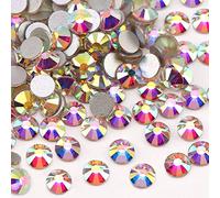 CENPEK 5760 Stück Hot Fix Strasssteine Steine Kristall Rund Flatback Strass Edelsteine Glassteine in Aufbewahrungsbox (Crystal AB)