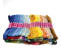 CENPEK Stickgarn in 50 Farben, Stickgarn, Kreuzstichgarn, Freundschaftsarmbänder, Bastelgarn, Regenbogenfarben, 100 Stück