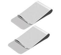 CENSIVI Geldklammer - 2 Stück Geldscheinklammer Tragbare Geldklammern aus Edelstahl für Bargeld Rechnungen Karten Dokumente Banknote Geldscheine Visitenkarte Kreditkarte, 52 x 20 x 8 mm