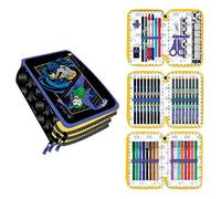 Cerdá - Batman Federmappe 3Fach | Flaches Etui Schule Offizieller Lizenz