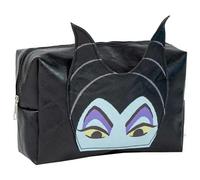 CERDÁ LIFE'S LITTLE MOMENTS - Disney Villainess Reise-Toilettenbeutel - Schwarz - Großes Fassungsvermögen - Reißverschluss - Maleficent-Druck - Originalprodukt