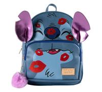 Cerdà Disney Lilo und Stitch Rucksack - Kunstleder - Stitch-Motiv Küsschen - Blau