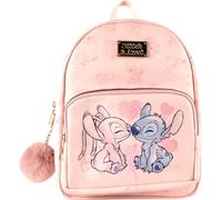 Cerdà Disney Lilo und Stitch Rucksack - Kunstleder - Stitch- und Angel-Motiv - Rosa
