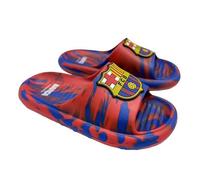 FC Barcelona Kinder-Flip-Flops, 100% EVA, leicht und bequem, blaues und rotes Design mit FCB-Wappen, rutschfeste strukturierte Sohle, ideal für Strand und Pool, offizielles Lizenzprodukt, blau, 28/29