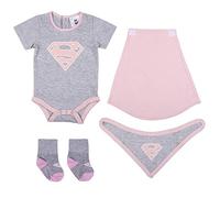 Cerdá -Geschenkset Baby Superheld Mädchen DC Comics 4 Stück, mehrfarbig, One Size 2900000007
