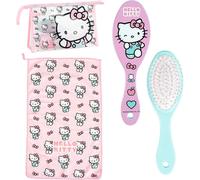 ARTESANÍA CERDÁ Kulturbeutel Hello Kitty – Transparente Reisekosmetiktasche, Kamm, Handtuch, Rosa