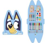 CERDÁ LIFE'S LITTLE MOMENTS Bluey Schreibwaren-Set - kreatives Schulset mit personalisierbarem Design, ideal für Kinder, Kunst und pädagogische Aktivitäten, Bluey, Talla única, Lizenzprodukt